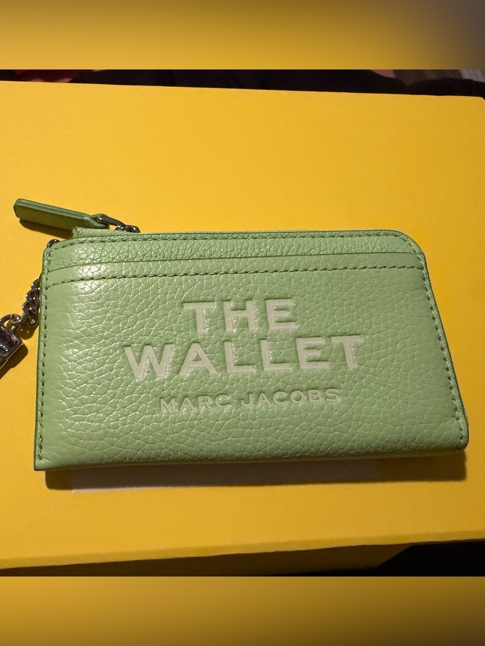 Marc Jacobs The Wallet Zip Card Case in Mint Green